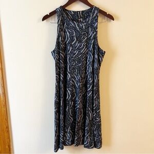 Athleta Santorini Thera Printed Dress Navy blue Geometric Printed Size Medium